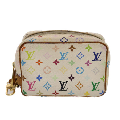 LOUIS VUITTON Monogram Multicolor Trousse Wapity Pouch White M58033 Auth 49522