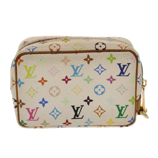 LOUIS VUITTON Monogram Multicolor Trousse Wapity Pouch White M58033 Auth 49522