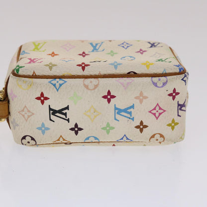 LOUIS VUITTON Monogram Multicolor Trousse Wapity Pouch White M58033 Auth 49522