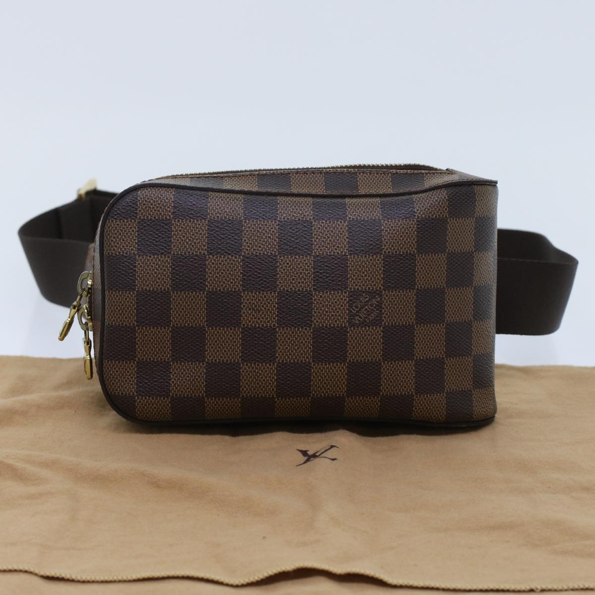 LOUIS VUITTON Damier Ebene Geronimos Shoulder Bag N51994 LV Auth 49533