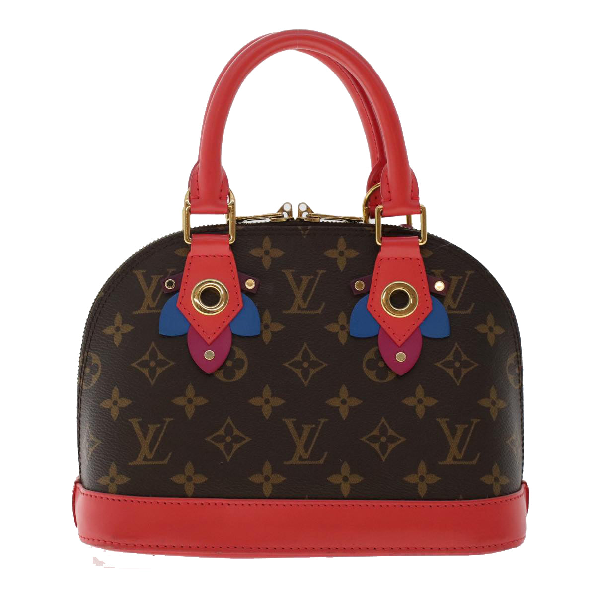 LOUIS VUITTON Monogram Totem Alma BB Hand Bag Red M41659 LV Auth 49551A