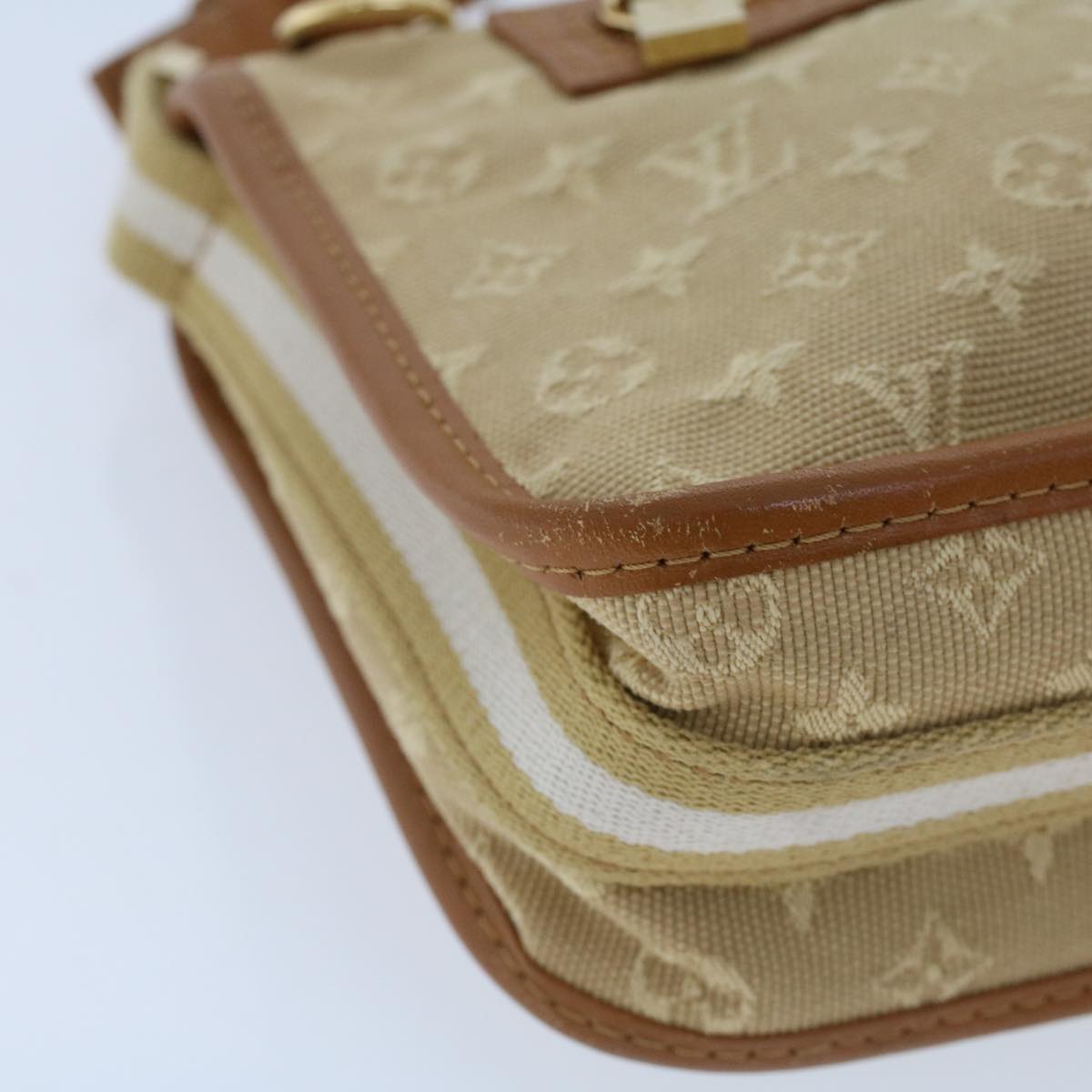 LOUIS VUITTON Monogram Mini Pochette Catrain Bag Khaki M92333 LV Auth 49553