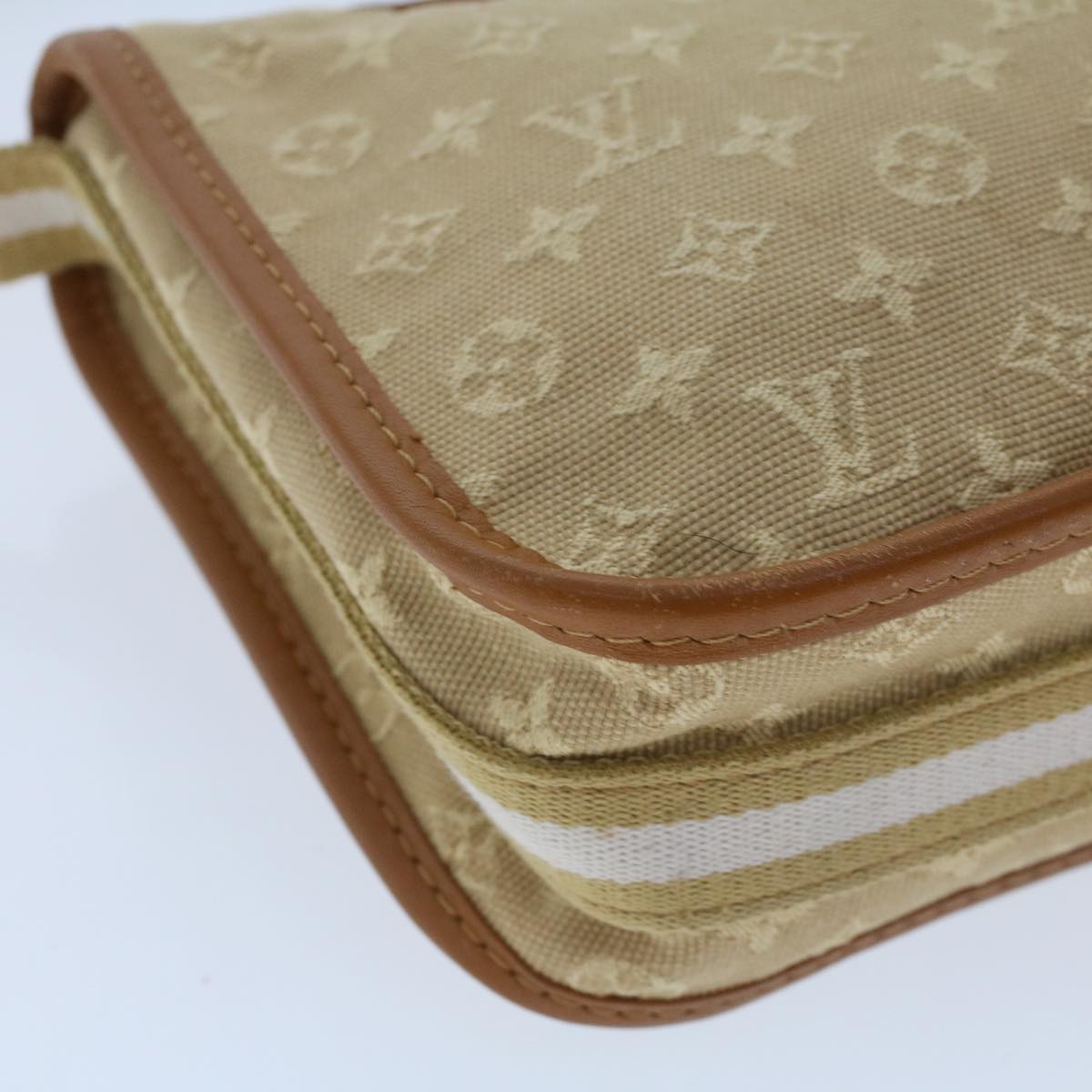 LOUIS VUITTON Monogram Mini Pochette Catrain Bag Khaki M92333 LV Auth 49553