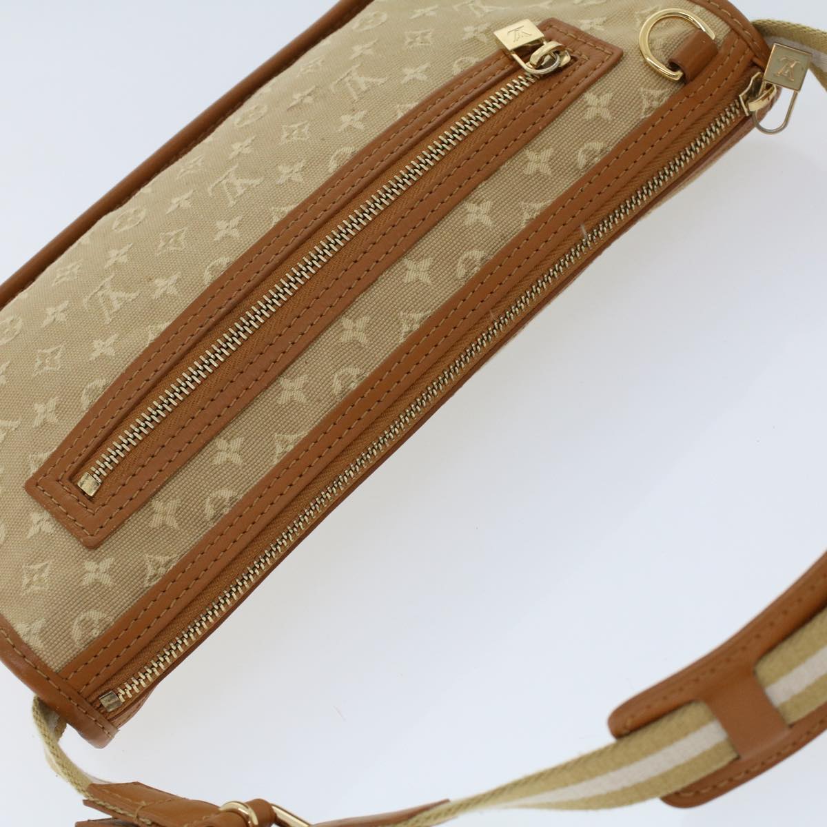 LOUIS VUITTON Monogram Mini Pochette Catrain Bag Khaki M92333 LV Auth 49553