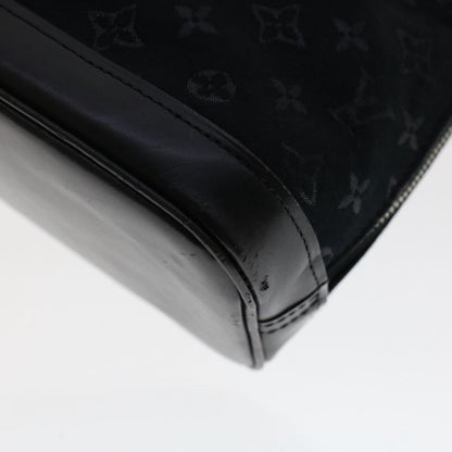 LOUIS VUITTON Monogram Satin Little Alma Hand Bag Black M92146 LV Auth 49560