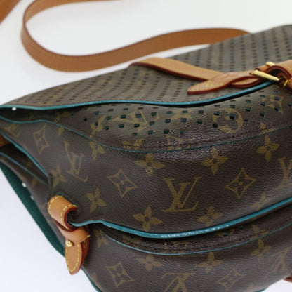 LOUIS VUITTON Monogram Perfo Saumur 30 Shoulder Bag M93998 LV Auth 49620A