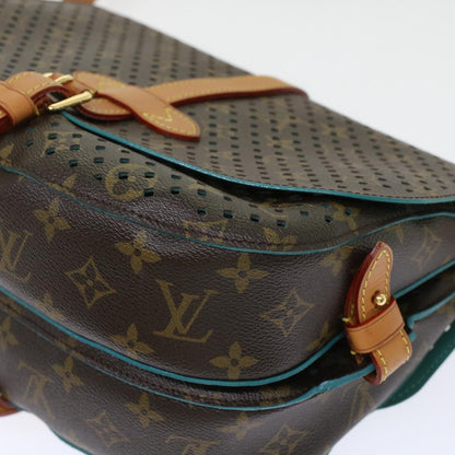 LOUIS VUITTON Monogram Perfo Saumur 30 Shoulder Bag M93998 LV Auth 49620A