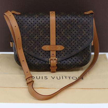 LOUIS VUITTON Monogram Perfo Saumur 30 Shoulder Bag M93998 LV Auth 49620A