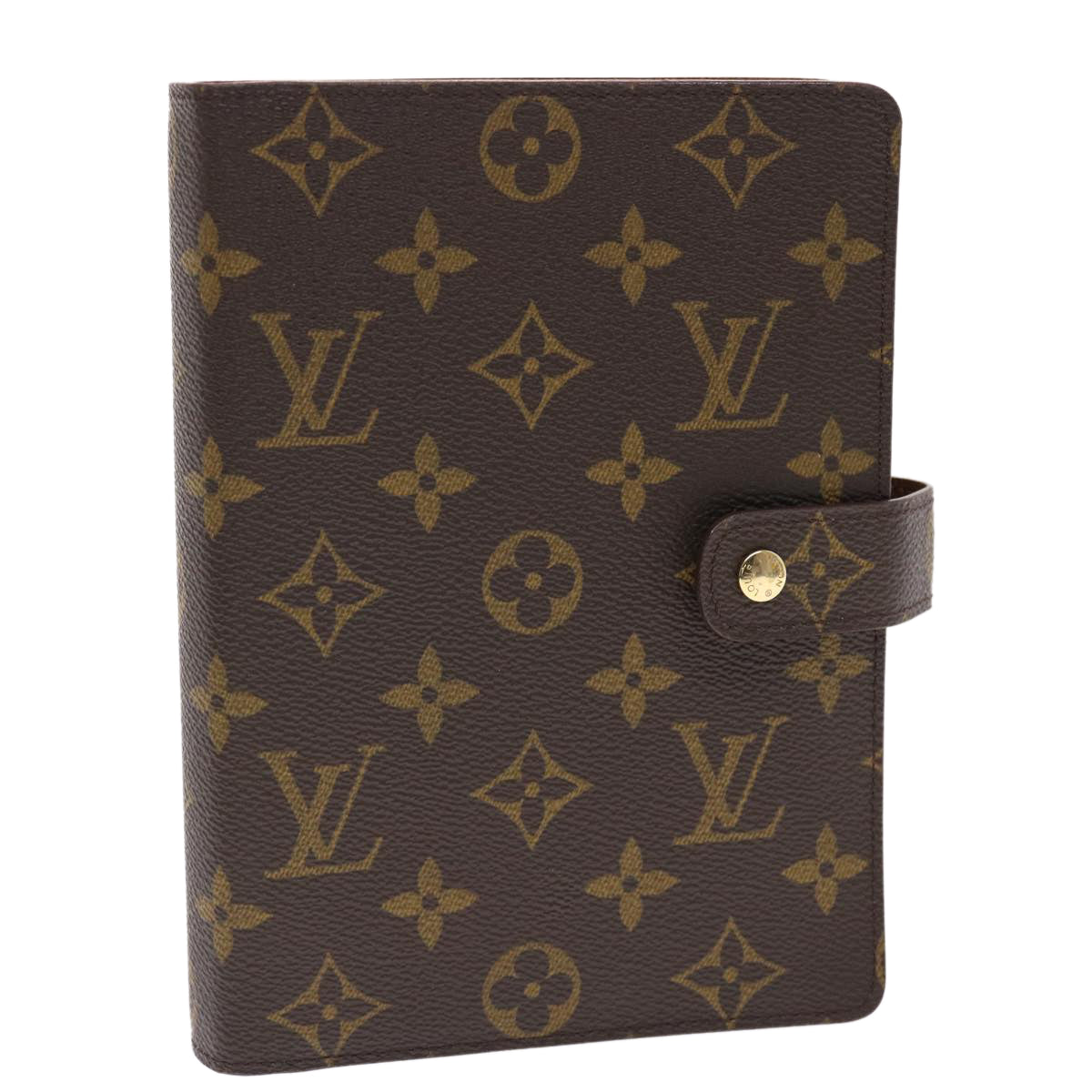 LOUIS VUITTON Monogram Agenda MM Day Planner Cover R20105 LV Auth 49692