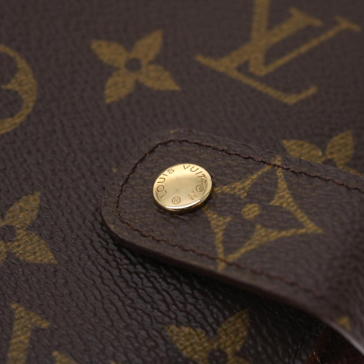 LOUIS VUITTON Monogram Agenda MM Day Planner Cover R20105 LV Auth 49692