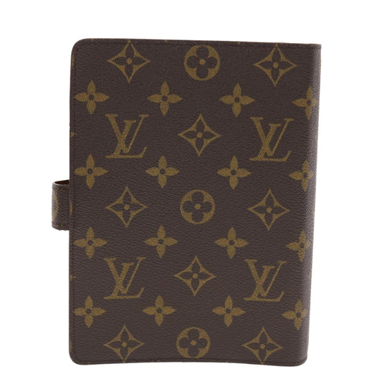 LOUIS VUITTON Monogram Agenda MM Day Planner Cover R20105 LV Auth 49692