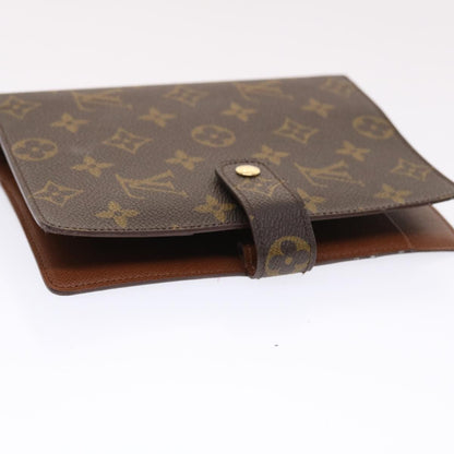 LOUIS VUITTON Monogram Agenda MM Day Planner Cover R20105 LV Auth 49692