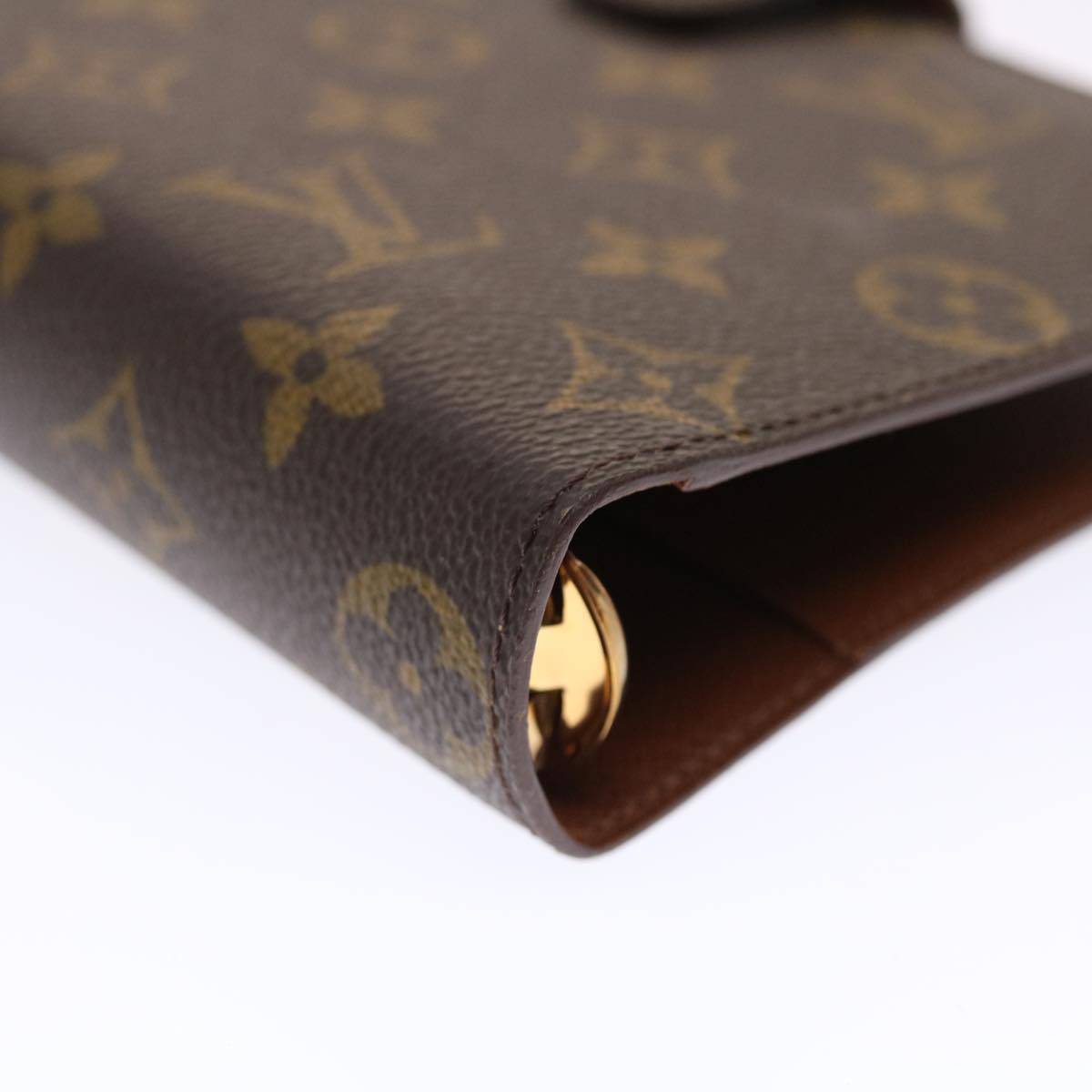 LOUIS VUITTON Monogram Agenda MM Day Planner Cover R20105 LV Auth 49692