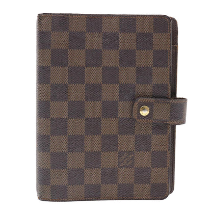 LOUIS VUITTON Damier Ebene Agenda MM Day Planner Cover R20240 LV Auth 49693