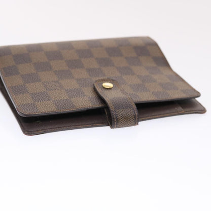 LOUIS VUITTON Damier Ebene Agenda MM Day Planner Cover R20240 LV Auth 49693