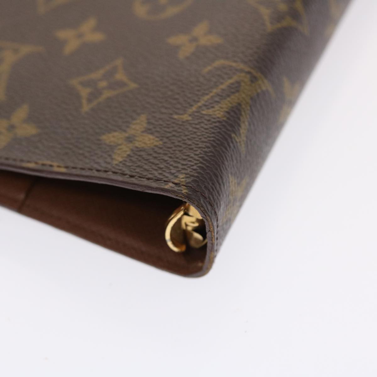 LOUIS VUITTON Monogram Agenda GM Day Planner Cover R20006 LV Auth 49694