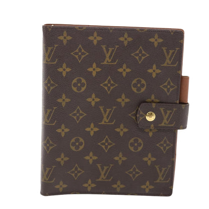 LOUIS VUITTON Monogram Agenda GM Day Planner Cover R20006 LV Auth 49694