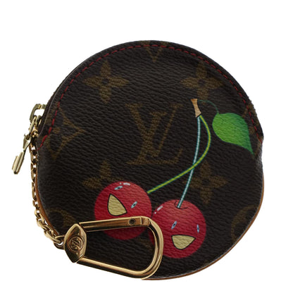 LOUIS VUITTON Monogram Cherry Porte Monnaie Ron Coin Purse M95043 LV Auth 49704