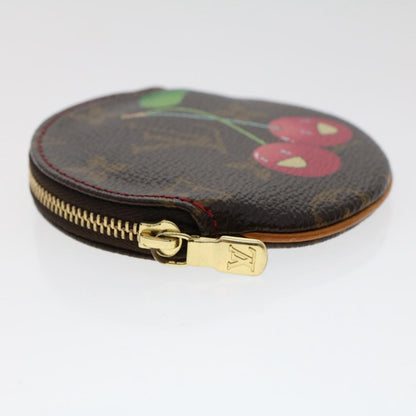 LOUIS VUITTON Monogram Cherry Porte Monnaie Ron Coin Purse M95043 LV Auth 49704