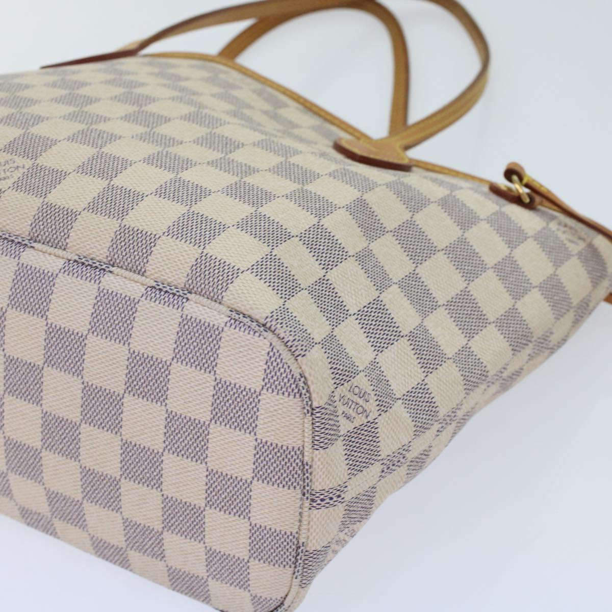 LOUIS VUITTON Damier Azur Neverfull PM Tote Bag N41362 LV Auth 49734