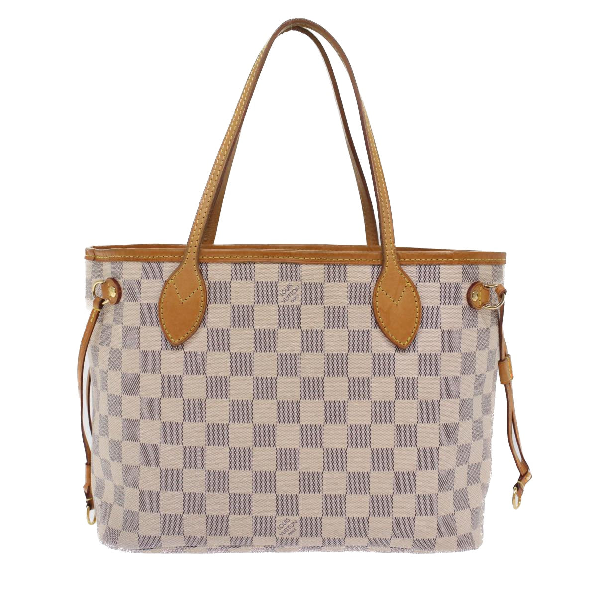 LOUIS VUITTON Damier Azur Neverfull PM Tote Bag N41362 LV Auth 49734