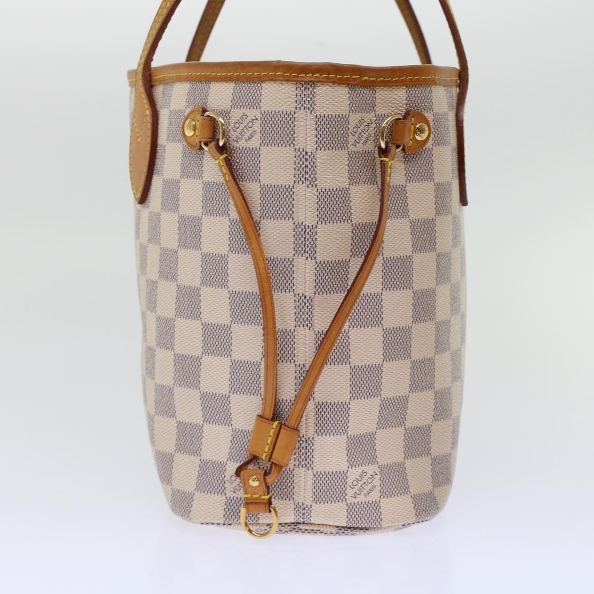 LOUIS VUITTON Damier Azur Neverfull PM Tote Bag N41362 LV Auth 49734