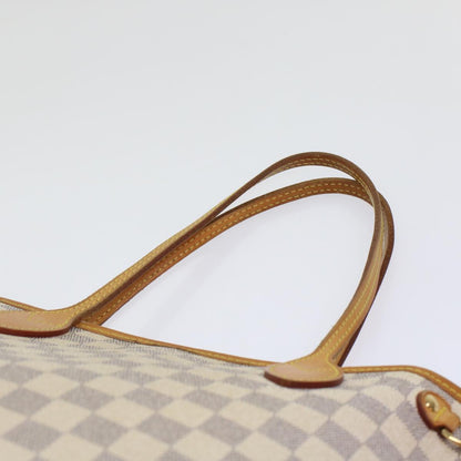 LOUIS VUITTON Damier Azur Neverfull PM Tote Bag N41362 LV Auth 49734