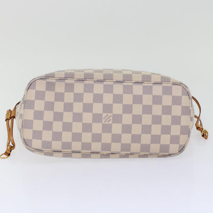 LOUIS VUITTON Damier Azur Neverfull PM Tote Bag N41362 LV Auth 49734