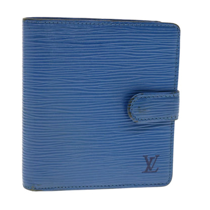 LOUIS VUITTON Epi Wallet Blue LV Auth 49838