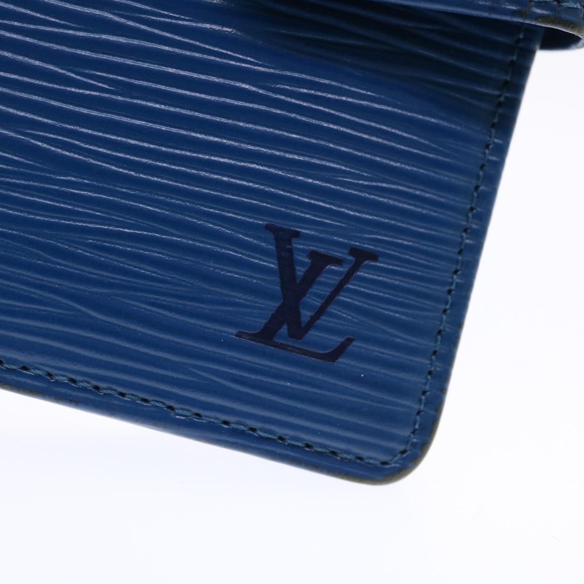 LOUIS VUITTON Epi Wallet Blue LV Auth 49838