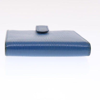 LOUIS VUITTON Epi Wallet Blue LV Auth 49838