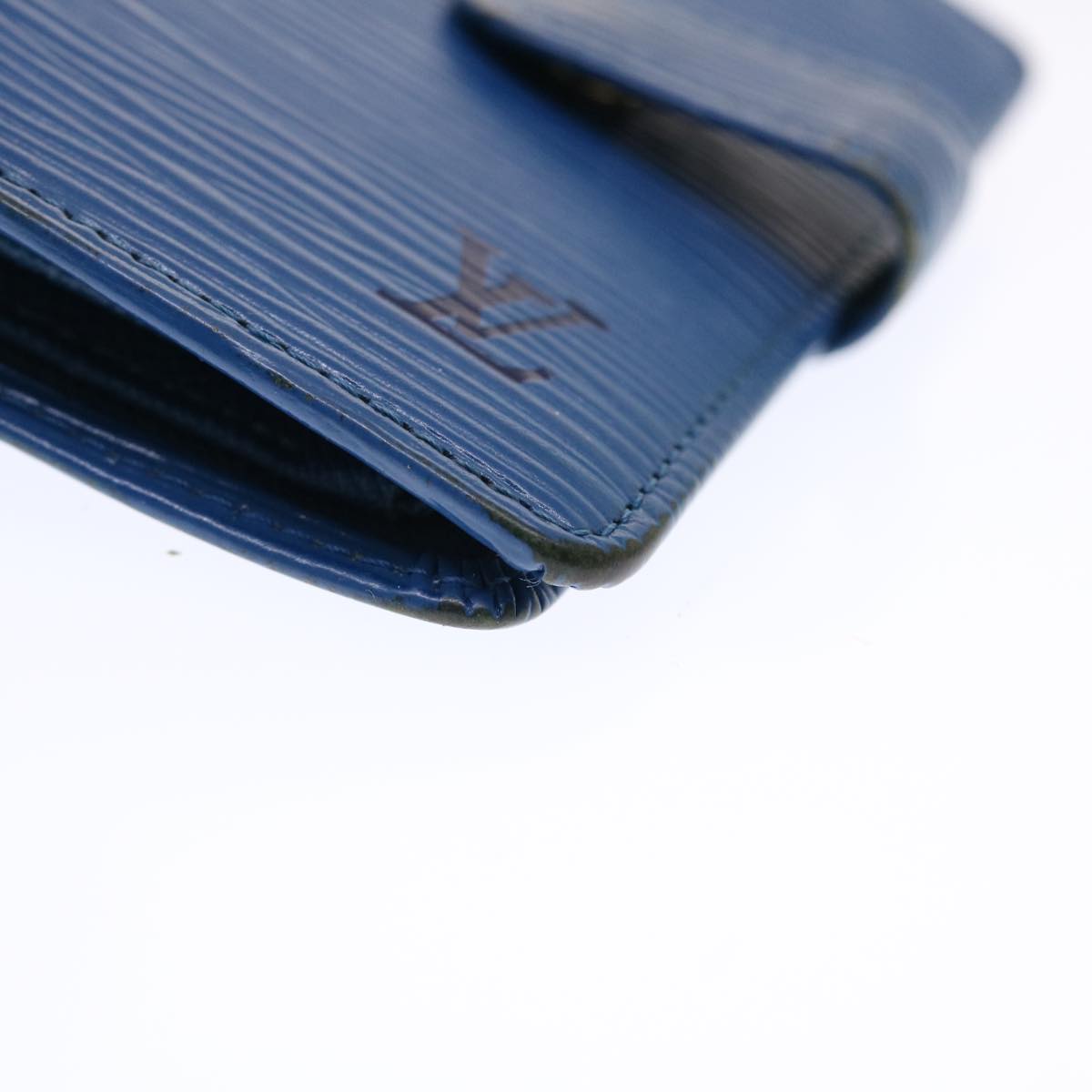 LOUIS VUITTON Epi Wallet Blue LV Auth 49838