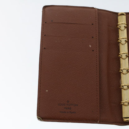 LOUIS VUITTON Monogram Agenda PM Day Planner Cover R20005 LV Auth 49858