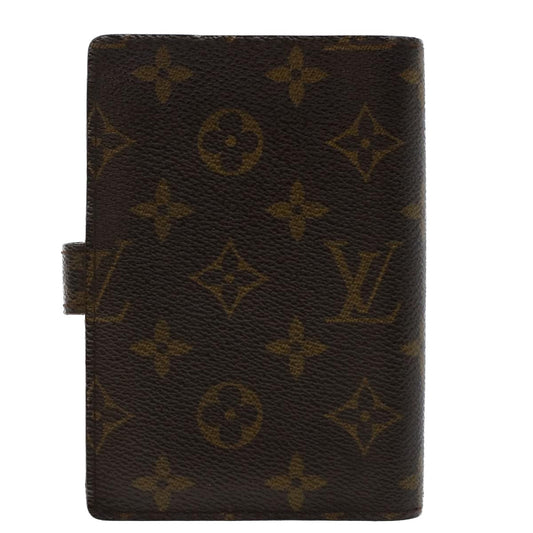 LOUIS VUITTON Monogram Agenda PM Day Planner Cover R20005 LV Auth 49858