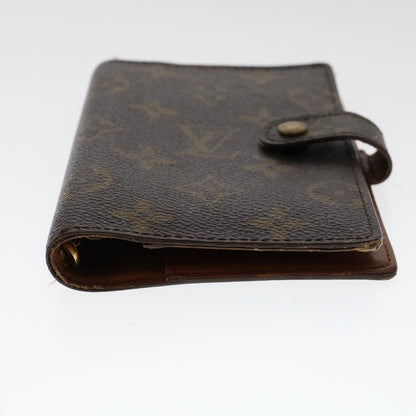 LOUIS VUITTON Monogram Agenda PM Day Planner Cover R20005 LV Auth 49858