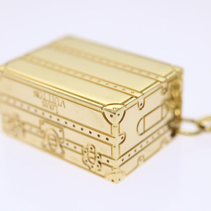 LOUIS VUITTON Porte Cles Trunk Key Holder Gold Tone M66458 LV Auth 49926