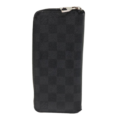 LOUIS VUITTON Damier Graphite Zippy Wallet Vertical Wallet N63095 LV Auth 49953