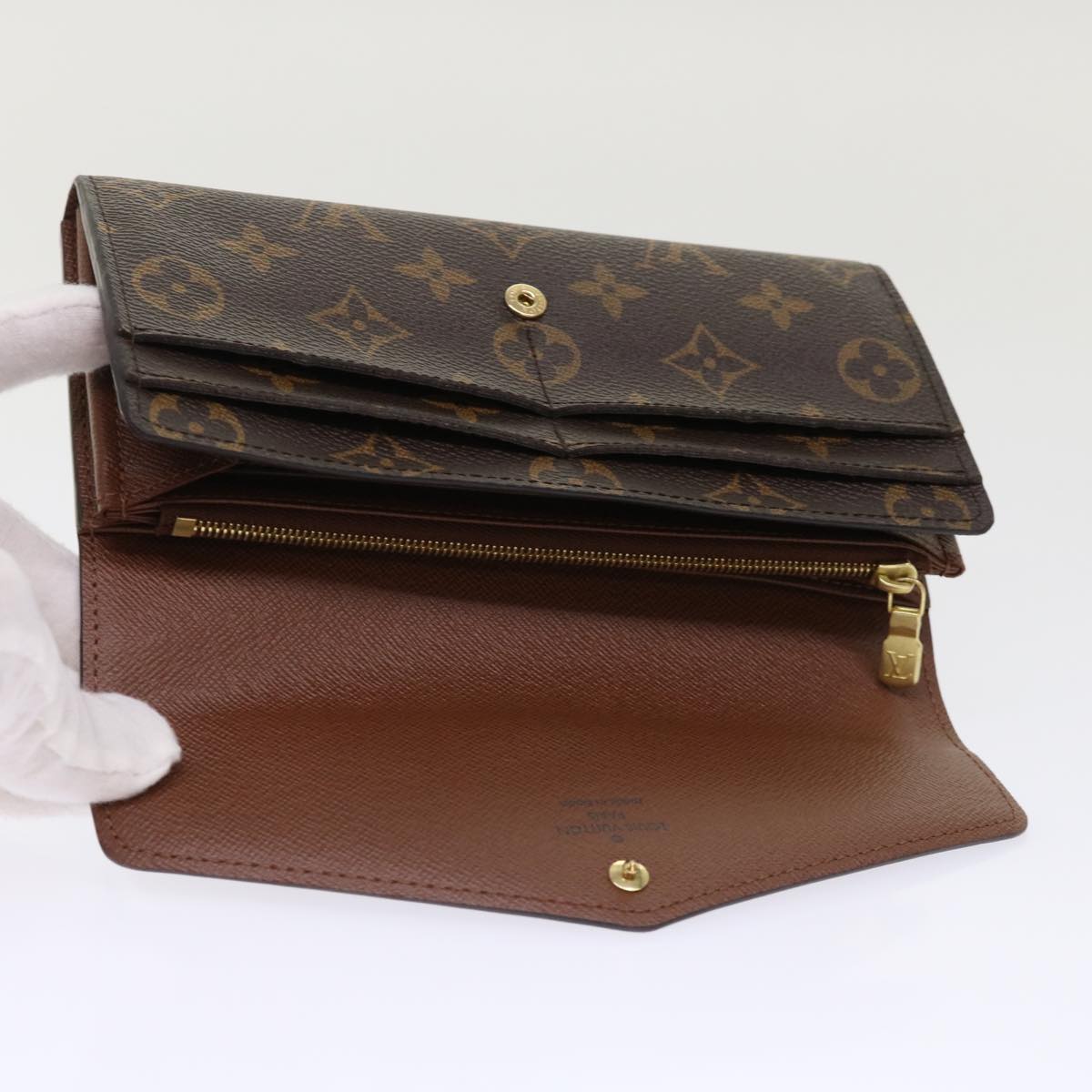 LOUIS VUITTON Monogram Portefeuille Sarah Long Wallet M60531 LV Auth 49959A