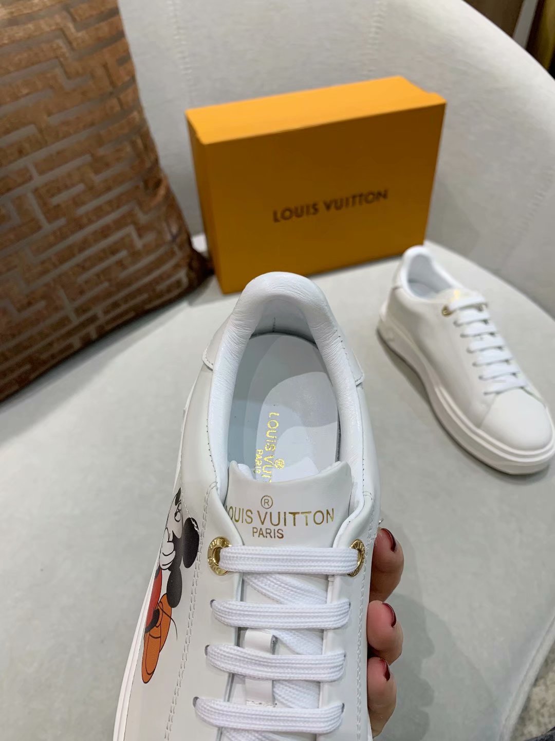 The Bags Vibe - Louis Vuitton Time Out MK White Sneaker