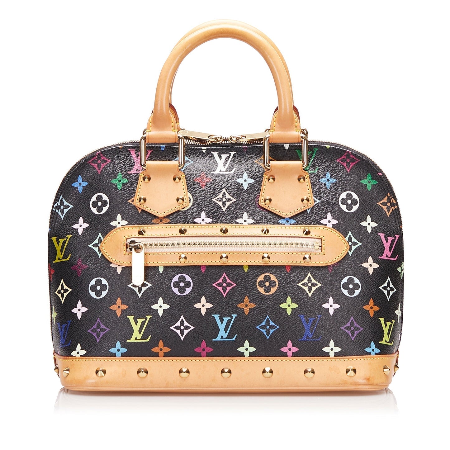 SALE Louis Vuitton Alma PM Black Multicolor Monogram Canvas