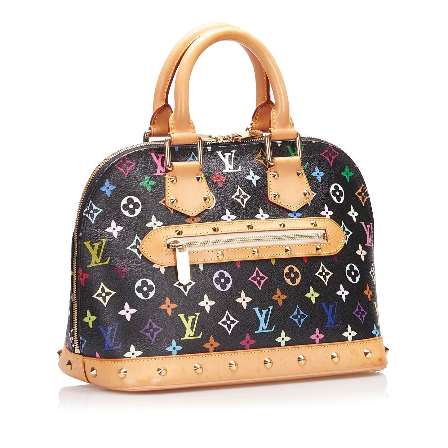 SALE Louis Vuitton Alma PM Black Multicolor Monogram Canvas