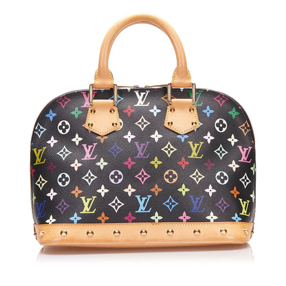 SALE Louis Vuitton Alma PM Black Multicolor Monogram Canvas