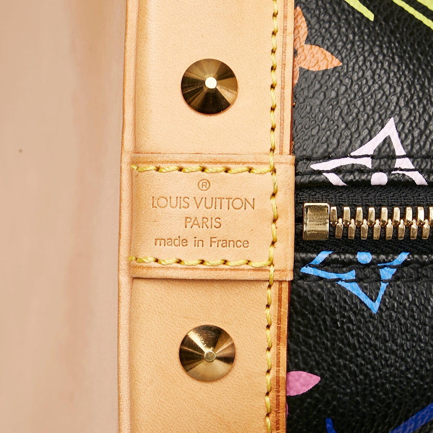 SALE Louis Vuitton Alma PM Black Multicolor Monogram Canvas