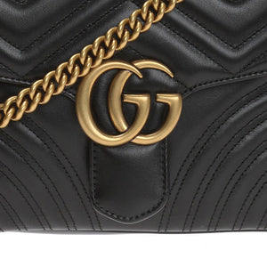 (WMNS) GUCCI GG Marmont Series Bag Small-Size Black 498110-DTDIT-1000