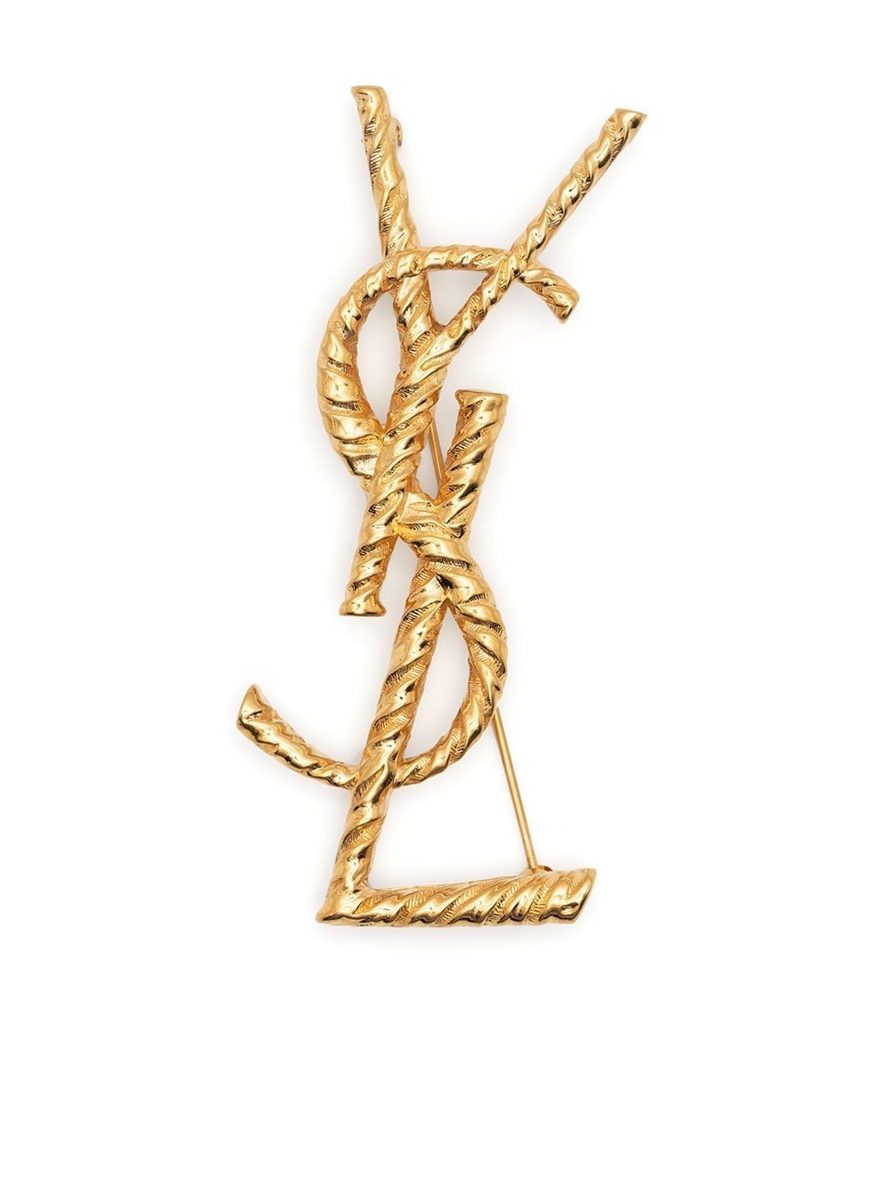 Saint Laurent Women Cassandre Ysl Brooch In Metal