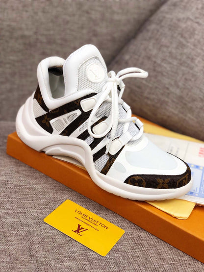 The Bags Vibe - Louis Vuitton Archlight White Brown Sneaker