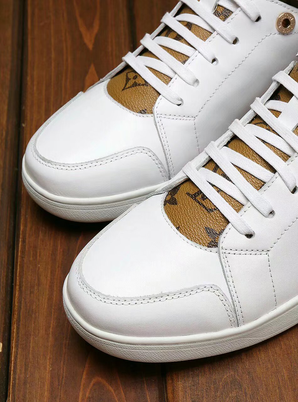 The Bags Vibe - Louis Vuitton HIgh Top White Brown Sneaker