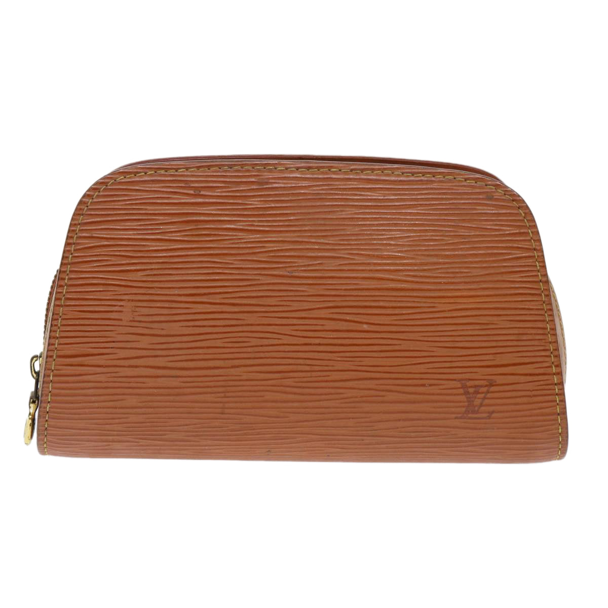 LOUIS VUITTON Epi Dauphine PM Pouch Brown M48443 LV Auth 50010