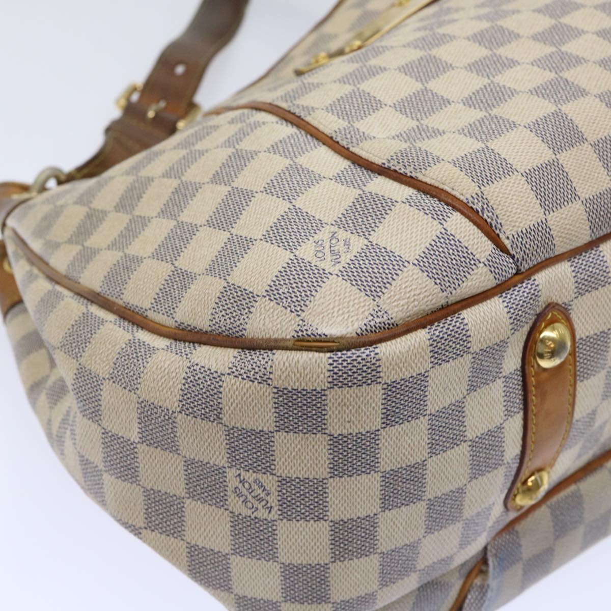 LOUIS VUITTON Damier Azur Galliera PM Shoulder Bag N55215 LV Auth 50037