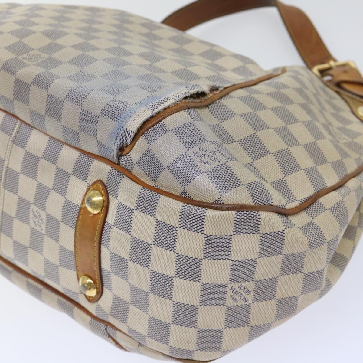 LOUIS VUITTON Damier Azur Galliera PM Shoulder Bag N55215 LV Auth 50037